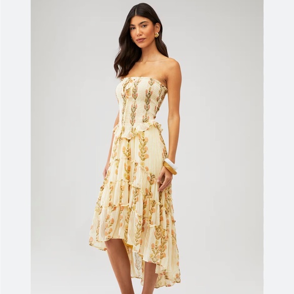 Free People Dresses & Skirts - NWT Free People Alejandra midi dress yellow floral